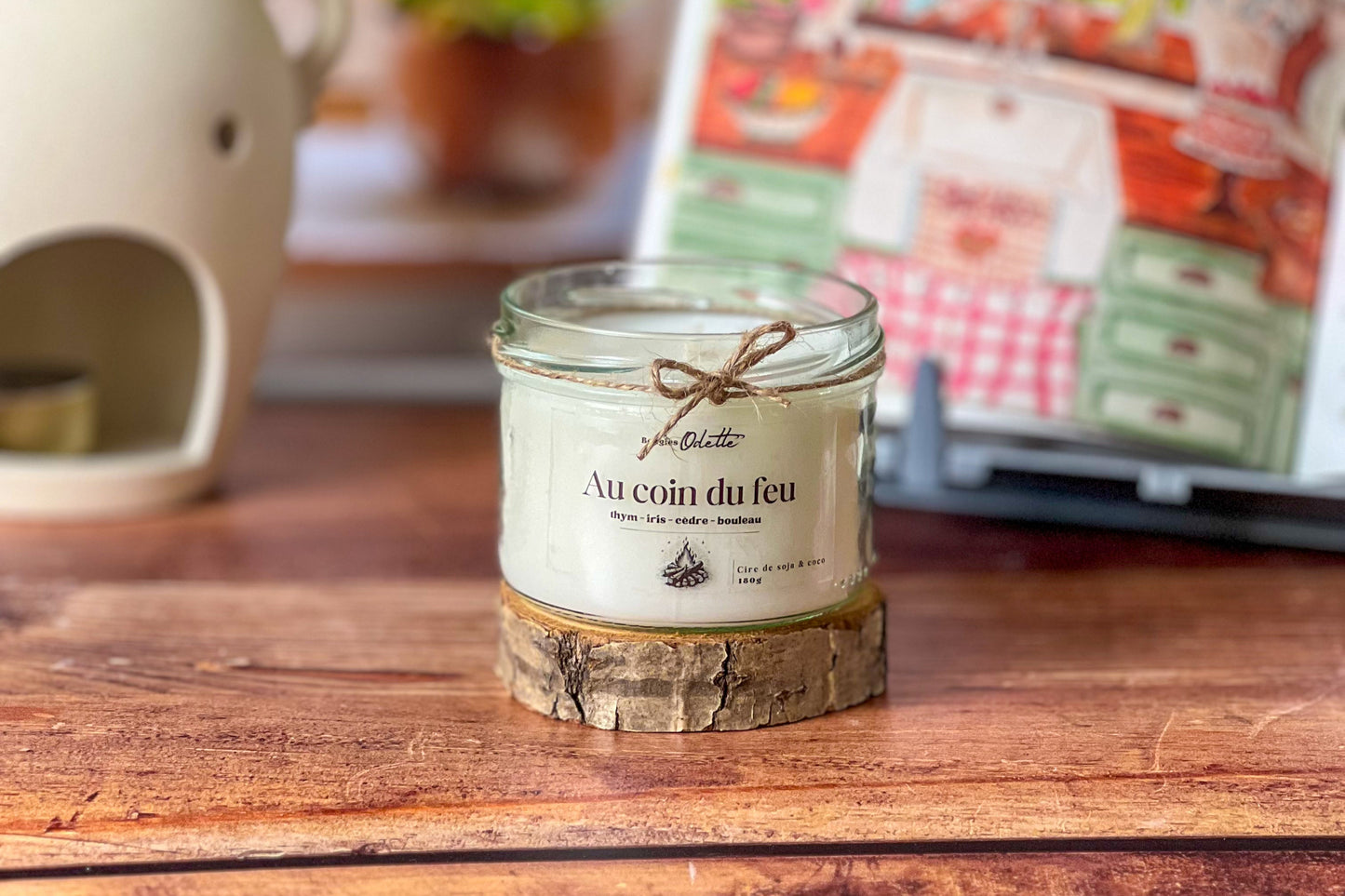Bougie au coin du feu