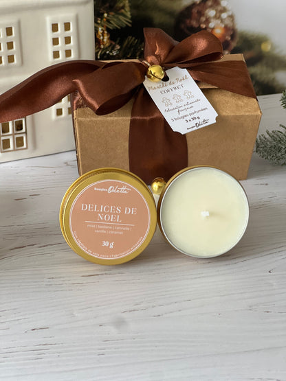 Coffret 3 bougies dorées - A COMPOSER