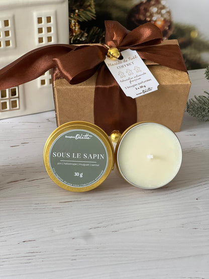 Coffret 3 bougies dorées - A COMPOSER