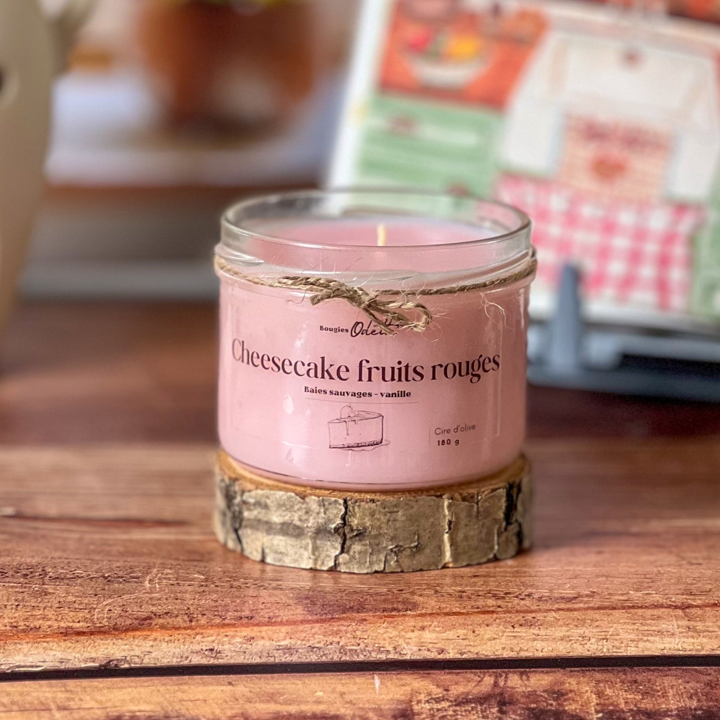 Bougie Cheesecake fruits rouges
