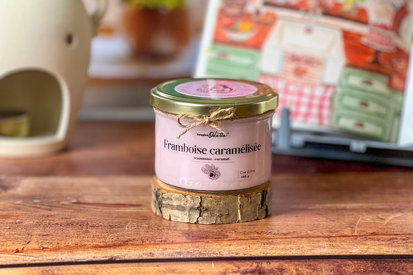 Bougie framboise caramélisée
