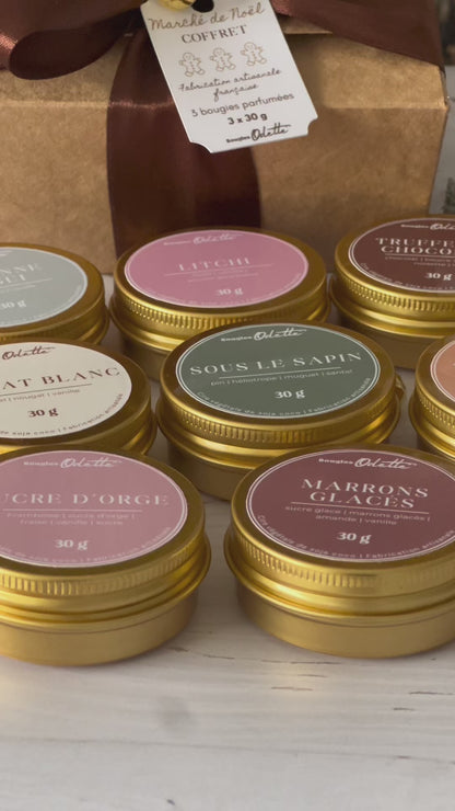 Coffret 3 bougies dorées - A COMPOSER